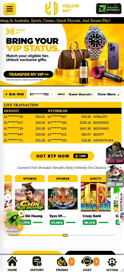 Yellowbat Casino mobile casino experience